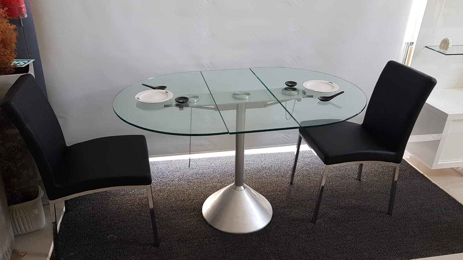 Mesa comedor tapa cristal plegable – Beleman Importaciones